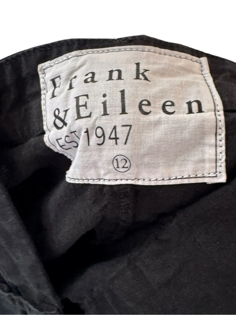 Frank & Eileen Black 12 Waterford Linen Shorts